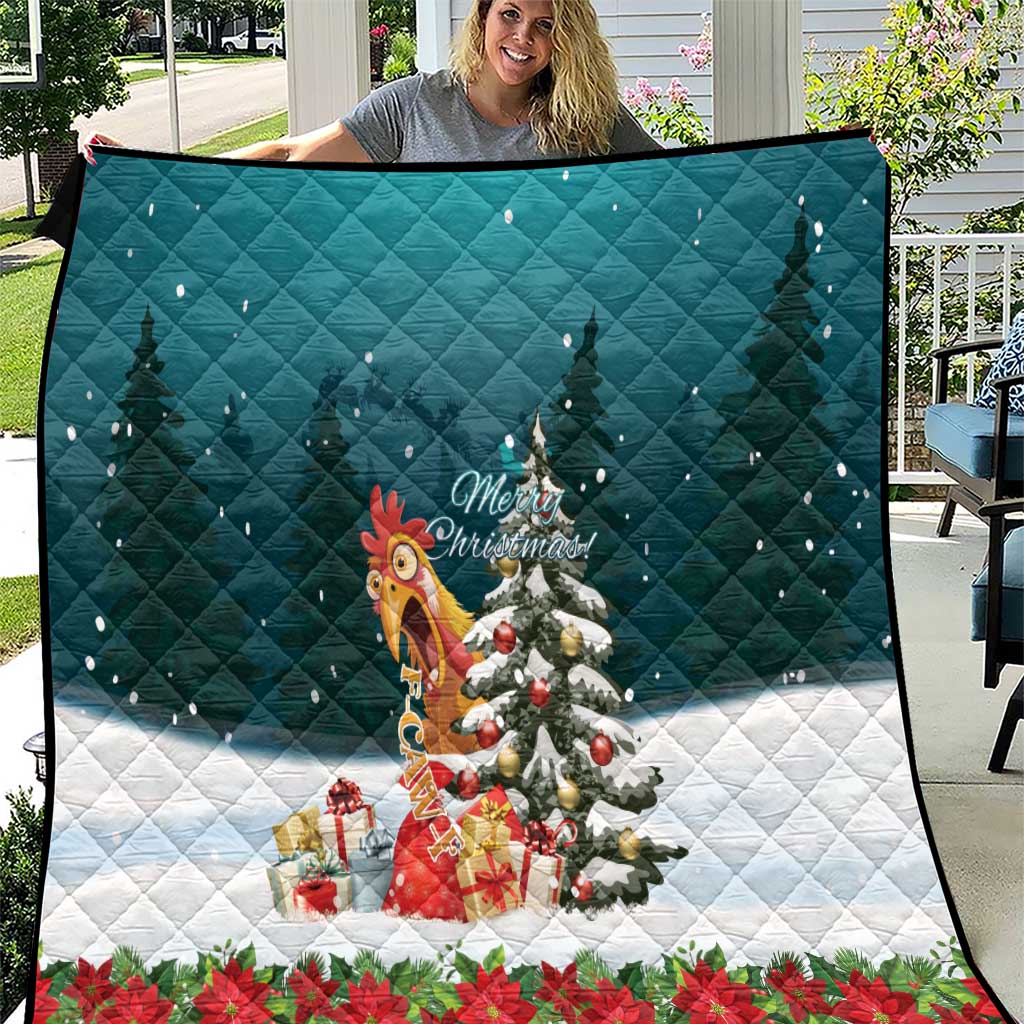 F Caw F Chicken Quilt Funny Christmas - Wonder Print Shop