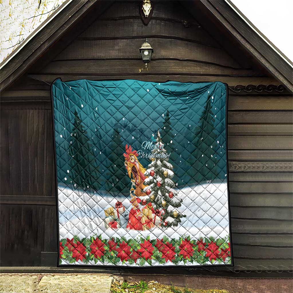 F Caw F Chicken Quilt Funny Christmas - Wonder Print Shop
