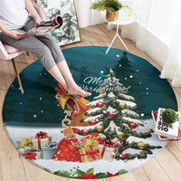 F Caw F Chicken Round Carpet Funny Christmas - Wonder Print Shop