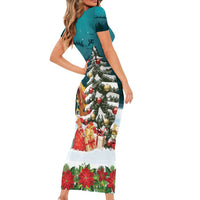 F Caw F Chicken Short Sleeve Bodycon Dress Funny Christmas - Wonder Print Shop