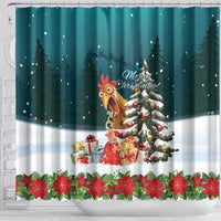 F Caw F Chicken Shower Curtain Funny Christmas - Wonder Print Shop