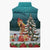 F Caw F Chicken Sleeveless Puffer Jacket Funny Christmas - Wonder Print Shop