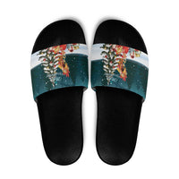 F Caw F Chicken Slide Sandals Funny Christmas - Wonder Print Shop