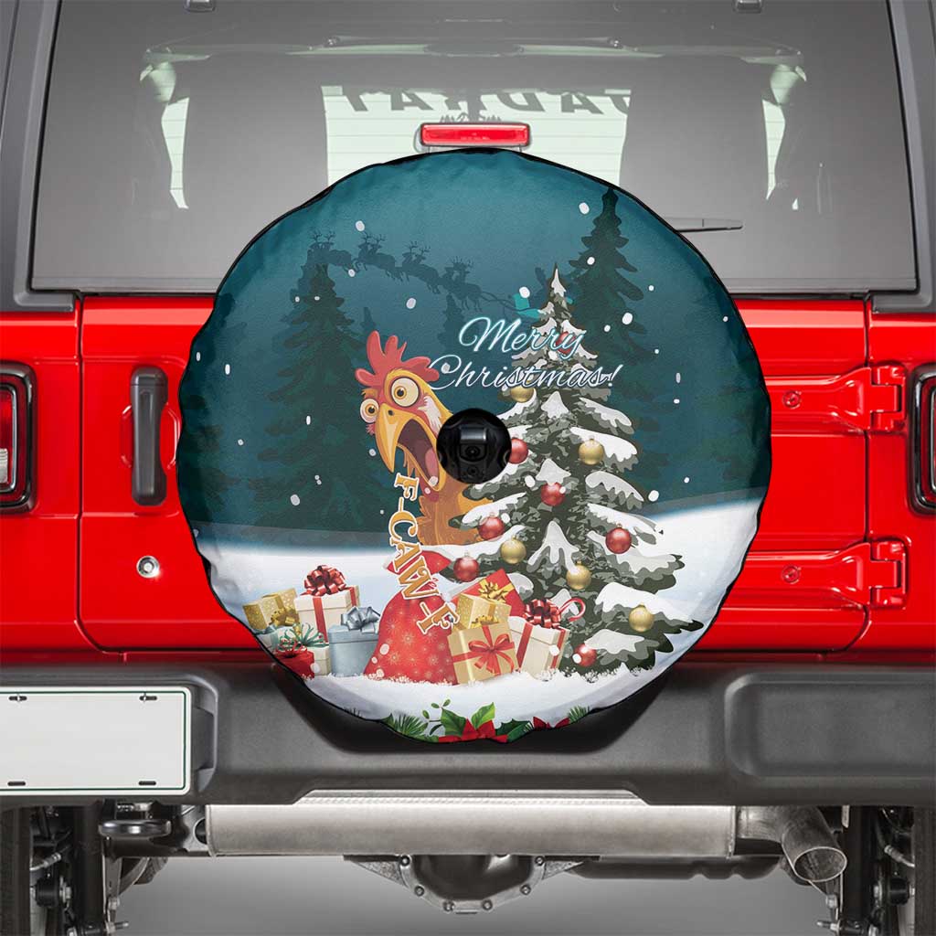 F Caw F Chicken Spare Tire Cover Funny Christmas - Wonder Print Shop