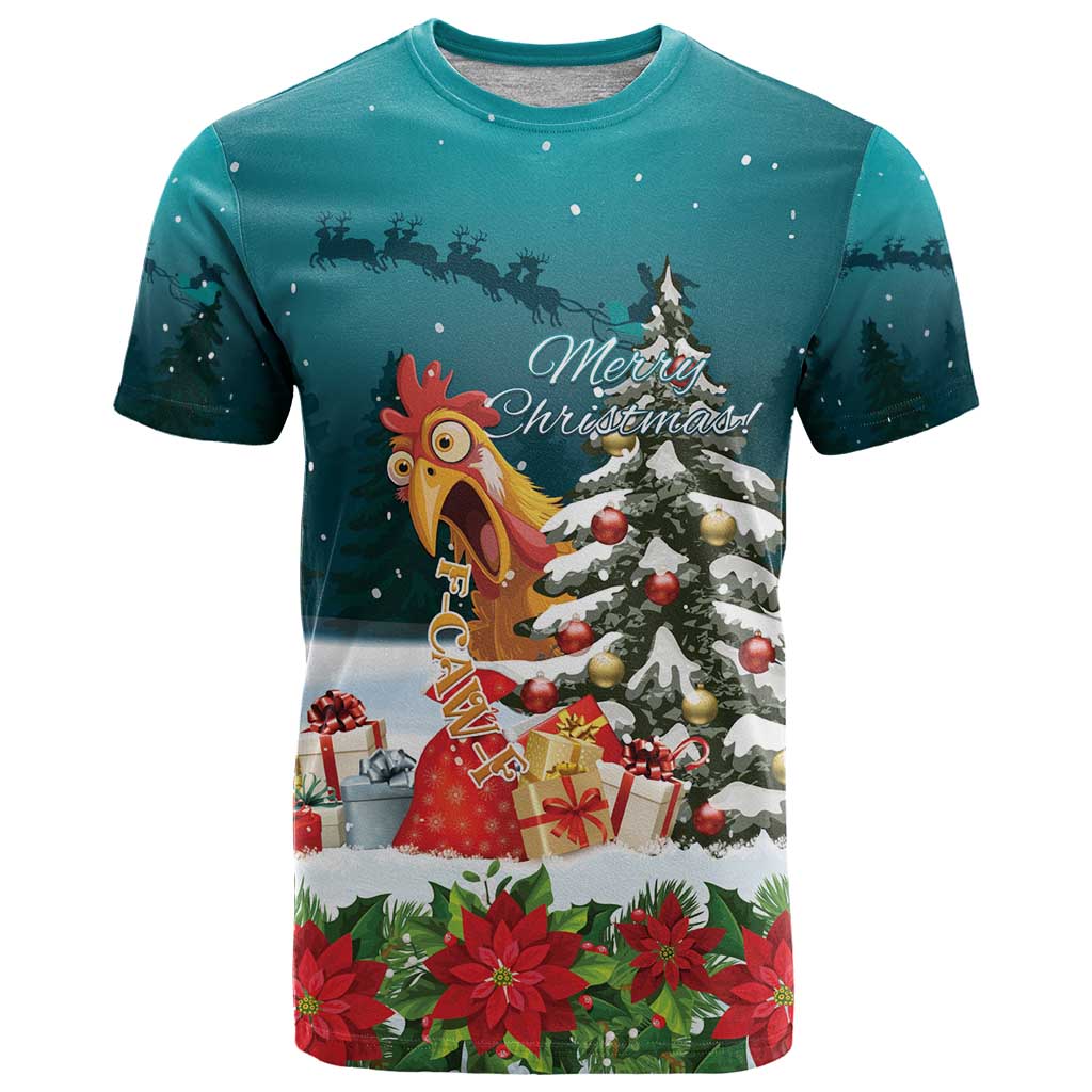 F Caw F Chicken T Shirt Funny Christmas - Wonder Print Shop