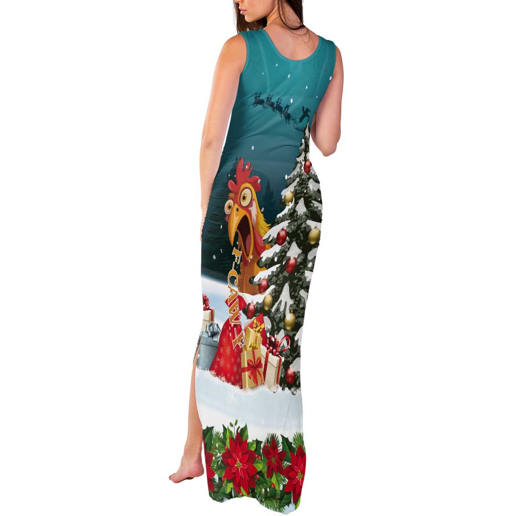F Caw F Chicken Tank Maxi Dress Funny Christmas - Wonder Print Shop