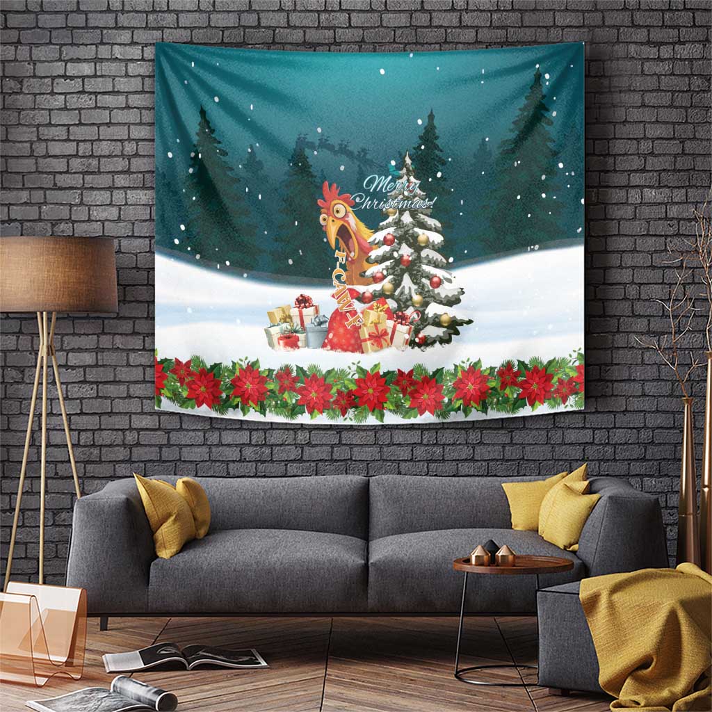 F Caw F Chicken Tapestry Funny Christmas - Wonder Print Shop