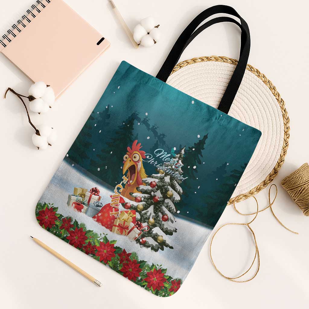 F Caw F Chicken Tote Bag Funny Christmas - Wonder Print Shop