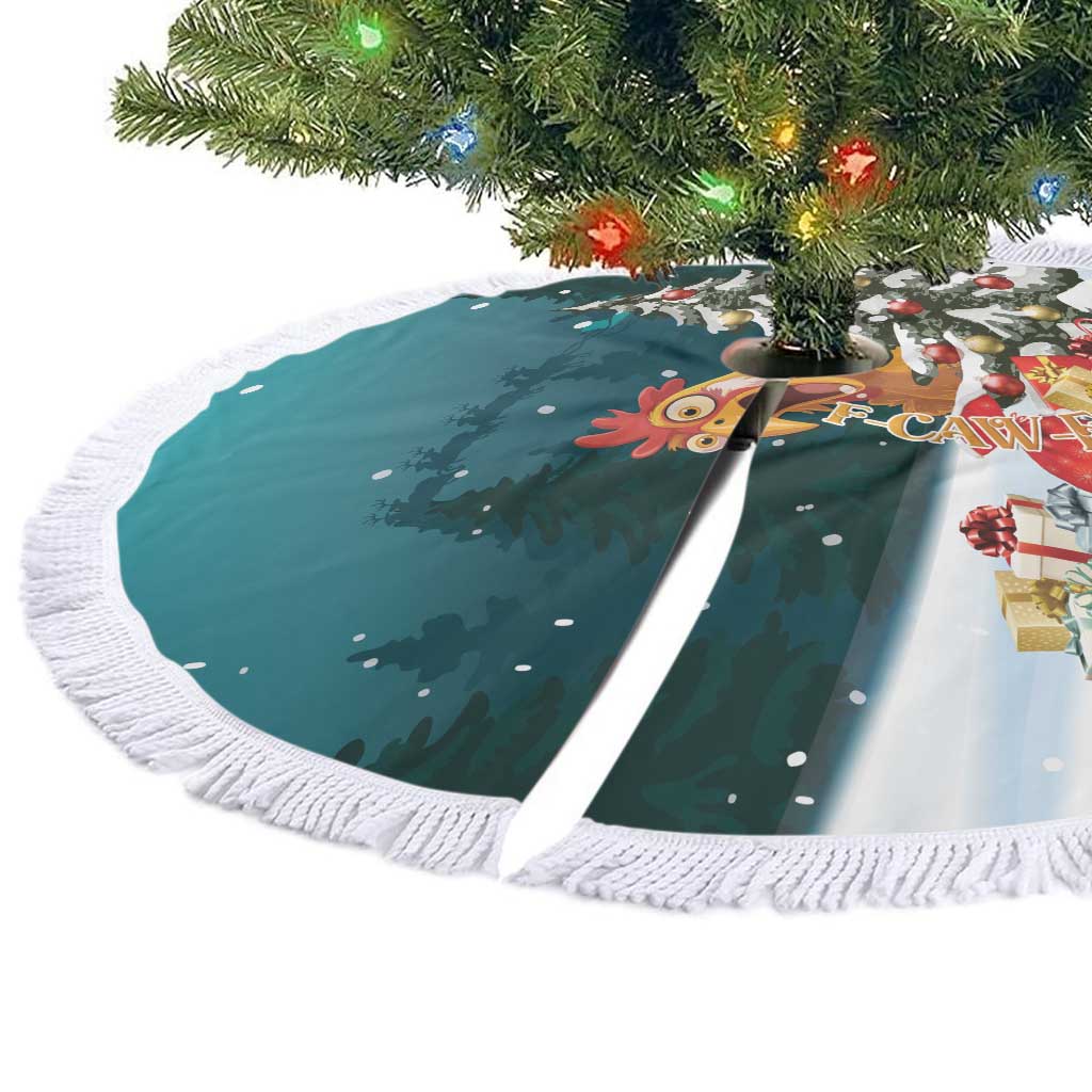 F Caw F Chicken Tree Skirt Funny Christmas - Wonder Print Shop
