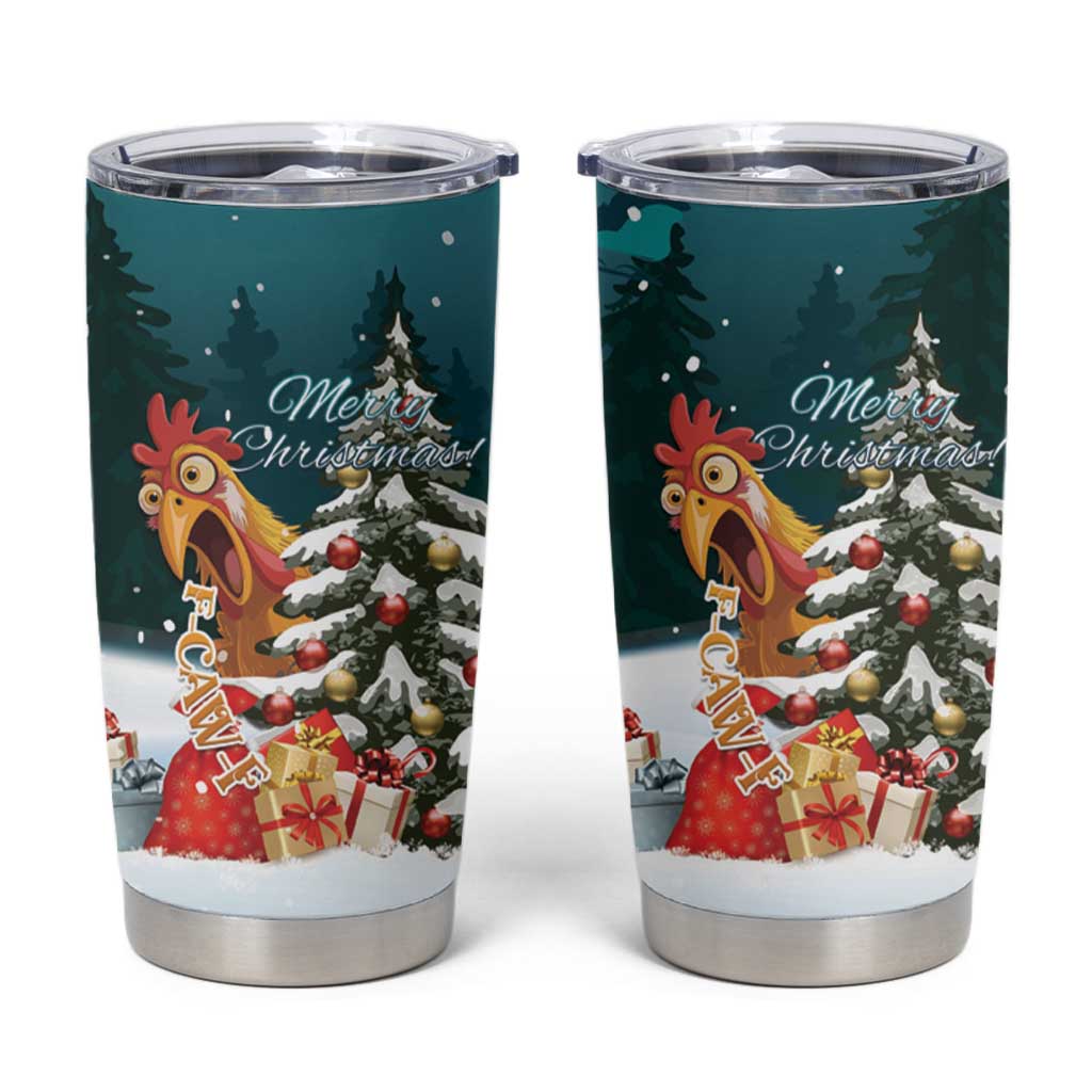 F Caw F Chicken Tumbler Cup Funny Christmas - Wonder Print Shop