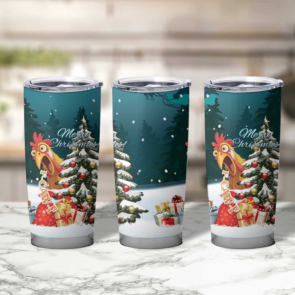 F Caw F Chicken Tumbler Cup Funny Christmas - Wonder Print Shop