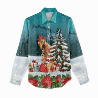 F Caw F Chicken Women Casual Shirt Funny Christmas - Wonder Print Shop