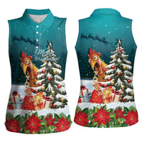 F Caw F Chicken Women Sleeveless Polo Shirt Funny Christmas - Wonder Print Shop