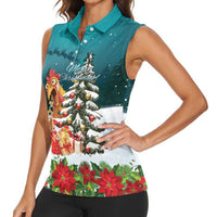 F Caw F Chicken Women Sleeveless Polo Shirt Funny Christmas - Wonder Print Shop