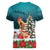 F Caw F Chicken Women V-Neck T-Shirt Funny Christmas - Wonder Print Shop