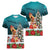 F Caw F Chicken Women V-Neck T-Shirt Funny Christmas - Wonder Print Shop