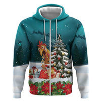F Caw F Chicken Zip Hoodie Funny Christmas - Wonder Print Shop