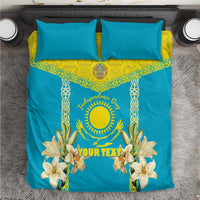 Personalised Kazakhstan Independence Day Bedding Set Lilium Peregrinum - Kazakh Pattern - Wonder Print Shop