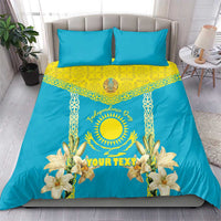Personalised Kazakhstan Independence Day Bedding Set Lilium Peregrinum - Kazakh Pattern - Wonder Print Shop