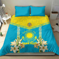 Personalised Kazakhstan Independence Day Bedding Set Lilium Peregrinum - Kazakh Pattern - Wonder Print Shop