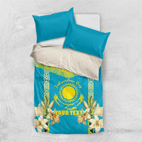Personalised Kazakhstan Independence Day Bedding Set Lilium Peregrinum - Kazakh Pattern - Wonder Print Shop