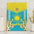 Personalised Kazakhstan Independence Day Canvas Wall Art Lilium Peregrinum - Kazakh Pattern - Wonder Print Shop