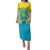 Personalised Kazakhstan Independence Day Family Matching Puletasi and Hawaiian Shirt Lilium Peregrinum - Kazakh Pattern - Wonder Print Shop