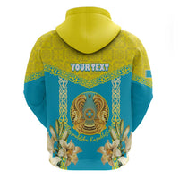 Personalised Kazakhstan Independence Day Hoodie Lilium Peregrinum - Kazakh Pattern - Wonder Print Shop
