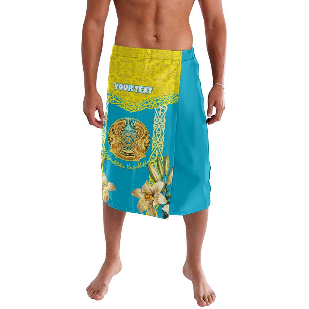 Personalised Kazakhstan Independence Day Lavalava Lilium Peregrinum - Kazakh Pattern - Wonder Print Shop