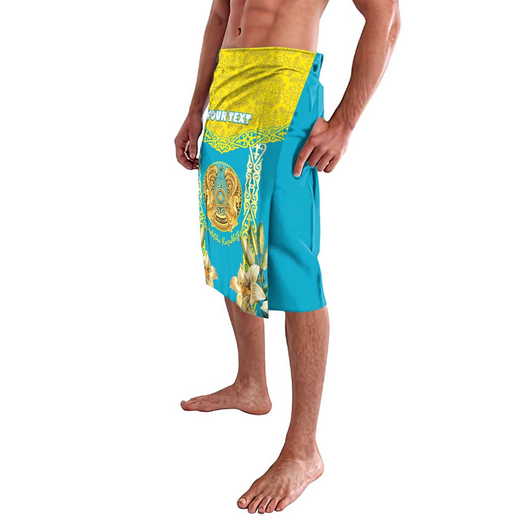 Personalised Kazakhstan Independence Day Lavalava Lilium Peregrinum - Kazakh Pattern - Wonder Print Shop