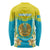 Personalised Kazakhstan Independence Day Long Sleeve Shirt Lilium Peregrinum - Kazakh Pattern - Wonder Print Shop
