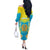Personalised Kazakhstan Independence Day Off The Shoulder Long Sleeve Dress Lilium Peregrinum - Kazakh Pattern - Wonder Print Shop