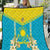 Personalised Kazakhstan Independence Day Quilt Lilium Peregrinum - Kazakh Pattern - Wonder Print Shop