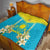 Personalised Kazakhstan Independence Day Quilt Lilium Peregrinum - Kazakh Pattern - Wonder Print Shop