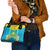 Personalised Kazakhstan Independence Day Shoulder Handbag Lilium Peregrinum - Kazakh Pattern