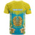 Personalised Kazakhstan Independence Day T Shirt Lilium Peregrinum - Kazakh Pattern - Wonder Print Shop