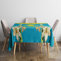 Personalised Kazakhstan Independence Day Tablecloth Lilium Peregrinum - Kazakh Pattern - Wonder Print Shop