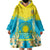 Personalised Kazakhstan Independence Day Wearable Blanket Hoodie Lilium Peregrinum - Kazakh Pattern - Wonder Print Shop