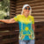 Personalised Kazakhstan Independence Day Women Polo Shirt Lilium Peregrinum - Kazakh Pattern - Wonder Print Shop
