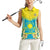 Personalised Kazakhstan Independence Day Women Sleeveless Polo Shirt Lilium Peregrinum - Kazakh Pattern - Wonder Print Shop