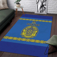 Custom Kazakhstan Hockey Area Rug Go Kazakh - Wonder Print Shop