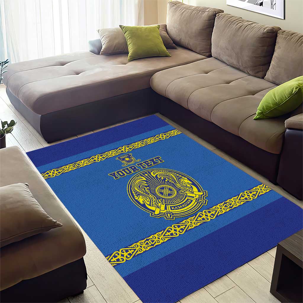 Custom Kazakhstan Hockey Area Rug Go Kazakh - Wonder Print Shop