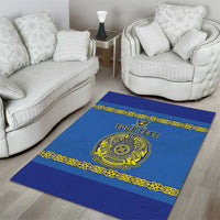 Custom Kazakhstan Hockey Area Rug Go Kazakh - Wonder Print Shop