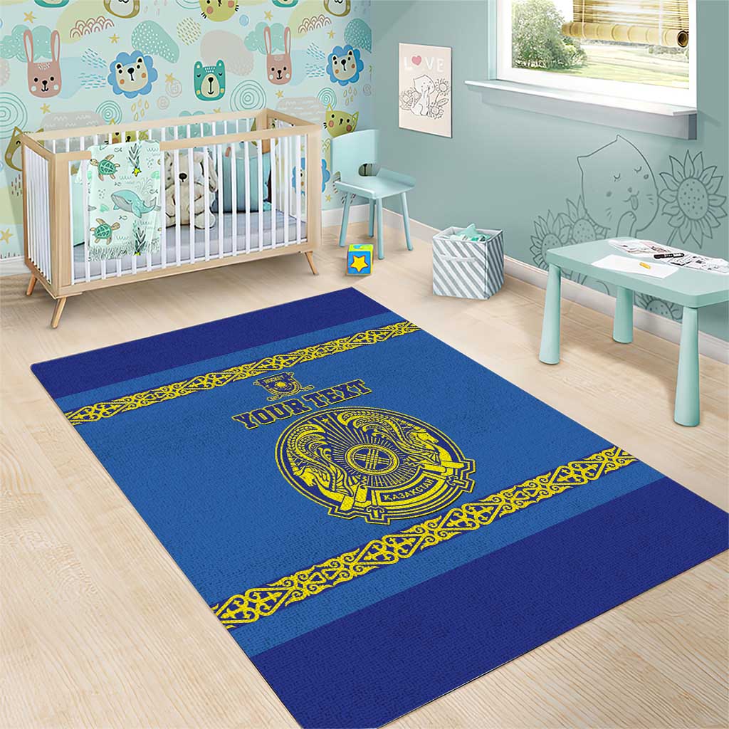 Custom Kazakhstan Hockey Area Rug Go Kazakh - Wonder Print Shop