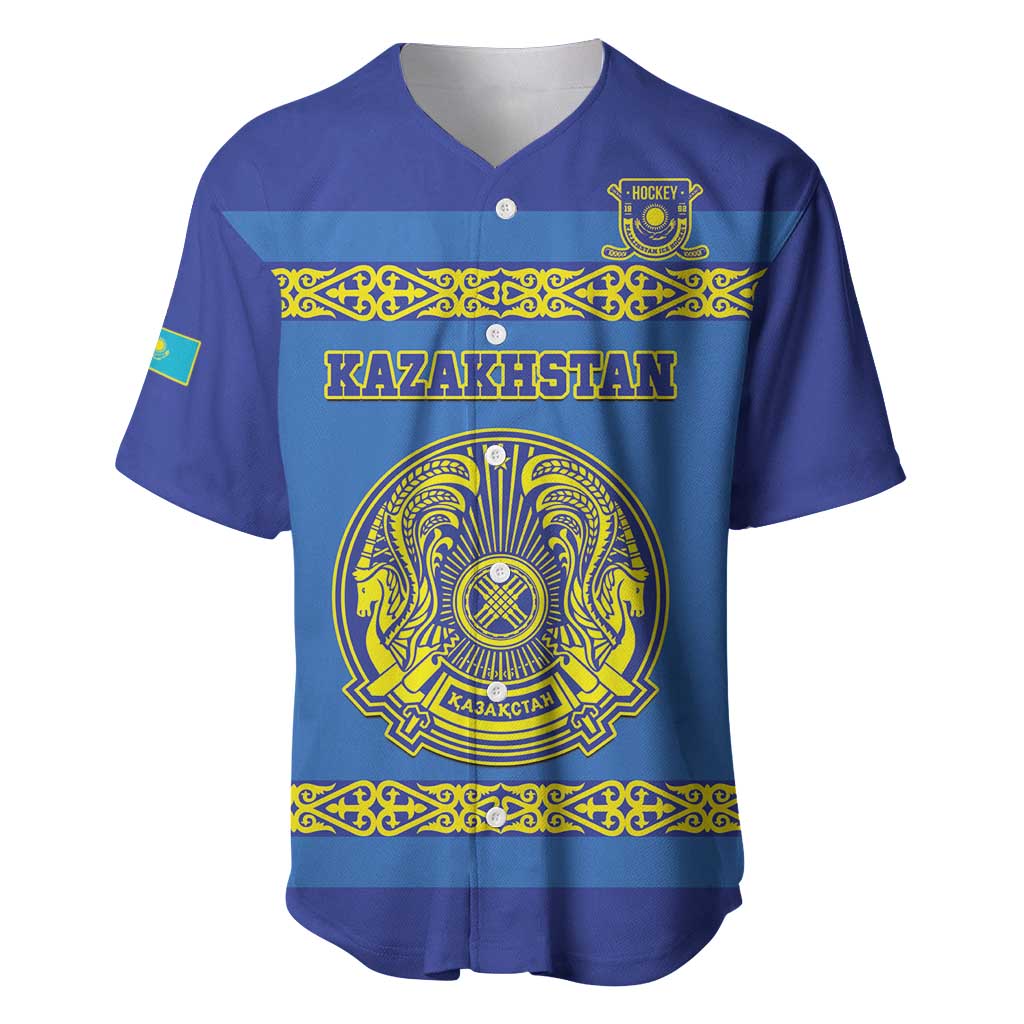 Custom Kazakhstan Hockey Baseball Jersey Go Kazakh - Wonder Print Shop