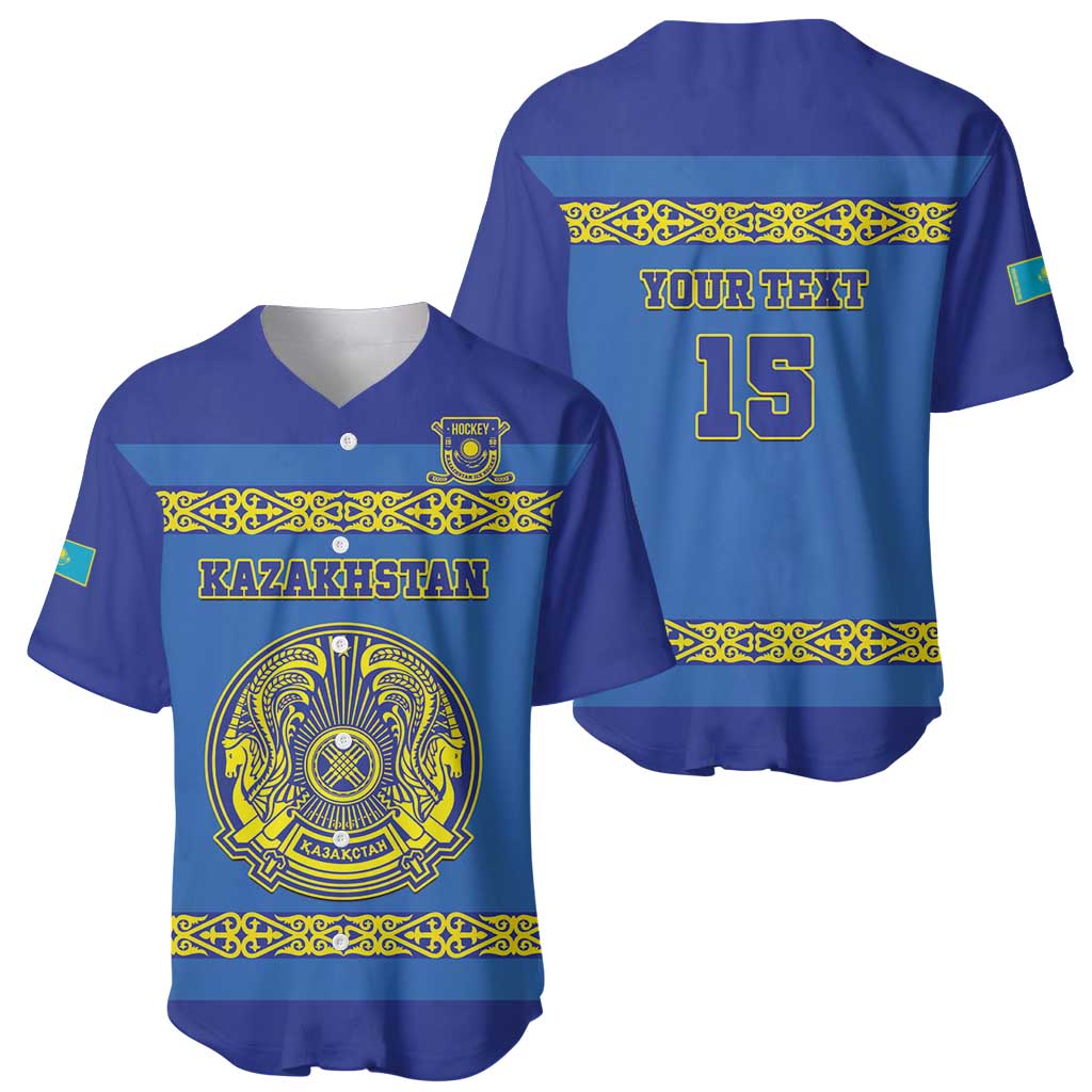 Custom Kazakhstan Hockey Baseball Jersey Go Kazakh - Wonder Print Shop