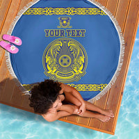 Custom Kazakhstan Hockey Beach Blanket Go Kazakh - Wonder Print Shop