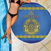 Custom Kazakhstan Hockey Beach Blanket Go Kazakh - Wonder Print Shop