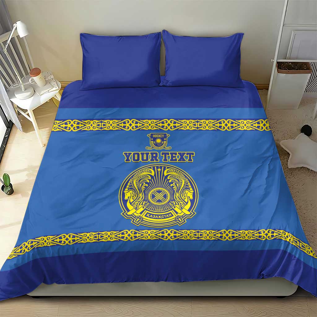 Custom Kazakhstan Hockey Bedding Set Go Kazakh - Wonder Print Shop