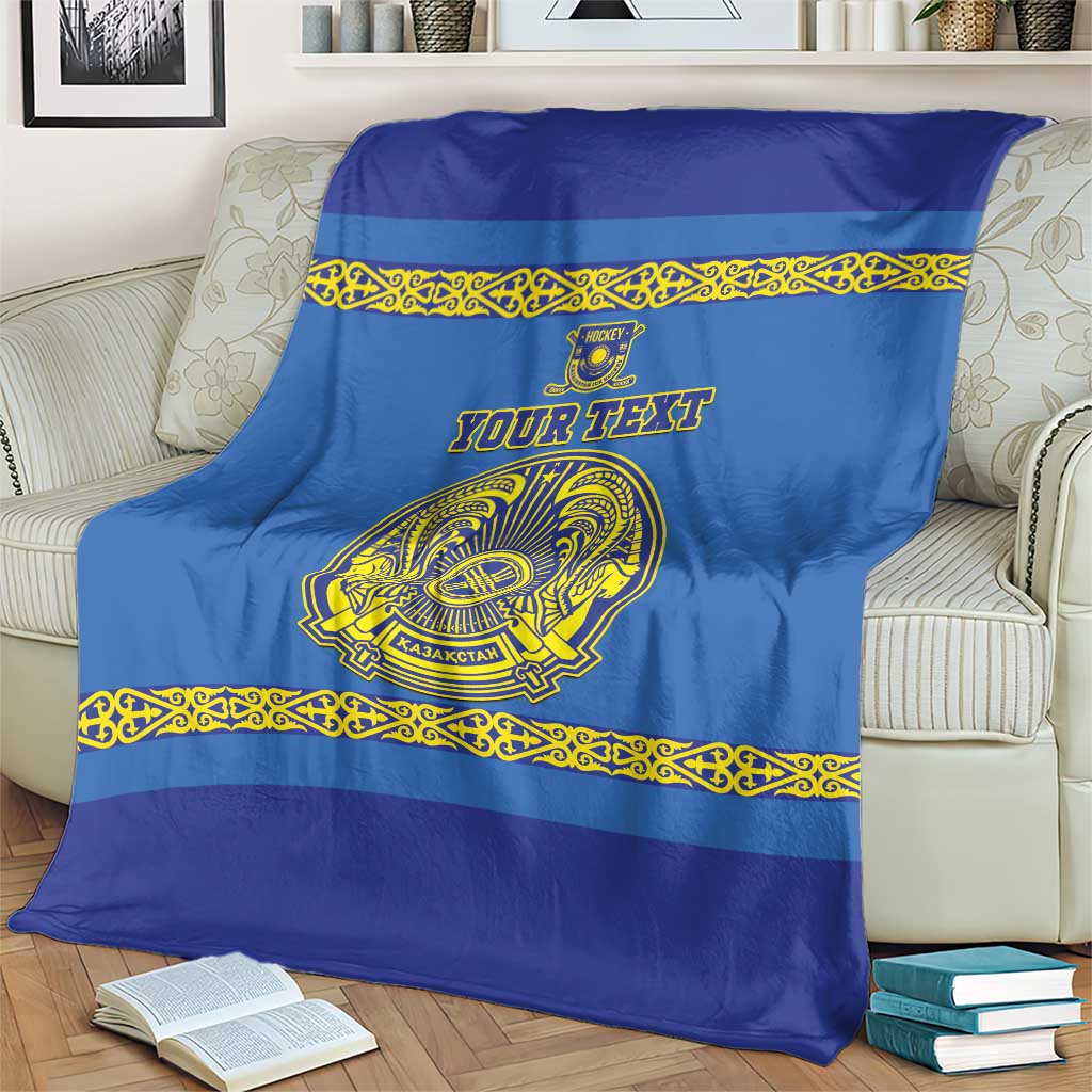 Custom Kazakhstan Hockey Blanket Go Kazakh